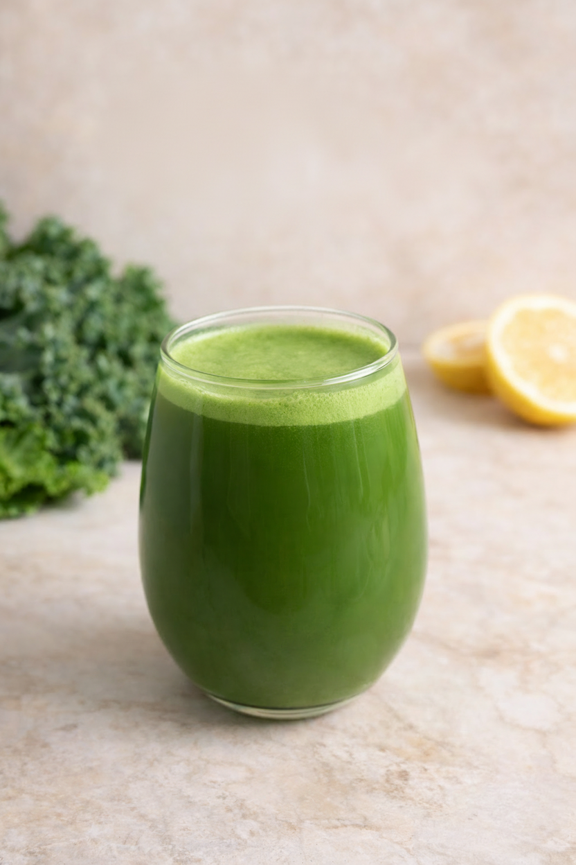 Green Juice with Ingredients - No Logo